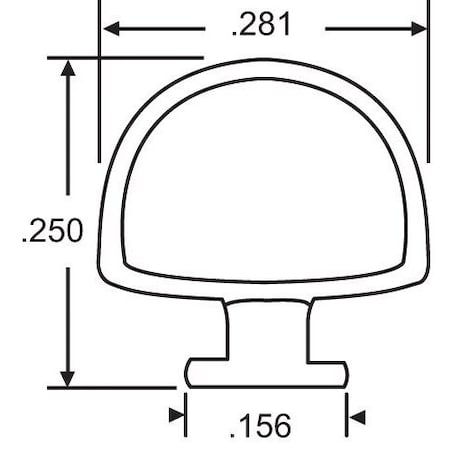 Strybuc T-Slot Black Weatherstrip 900-18224